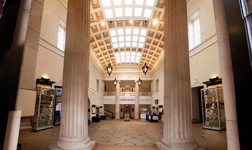 A entrance lobby space at the University